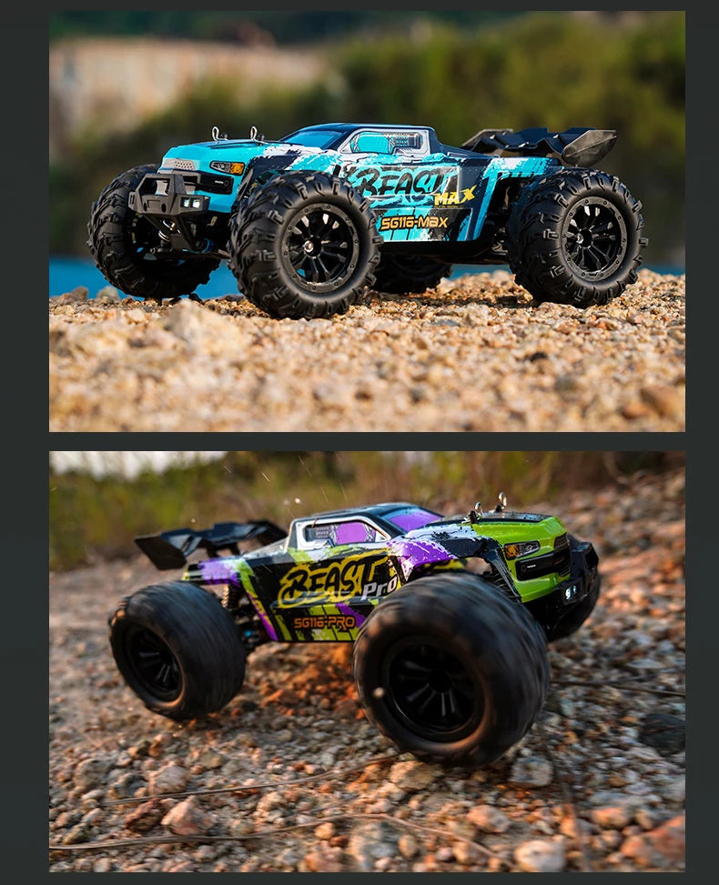 RC SG116 MAX 1:16 High-Speed 4WD RC Drift Racing Monster Truck - 70KM/H Off-Road Remote Control Car for Kids