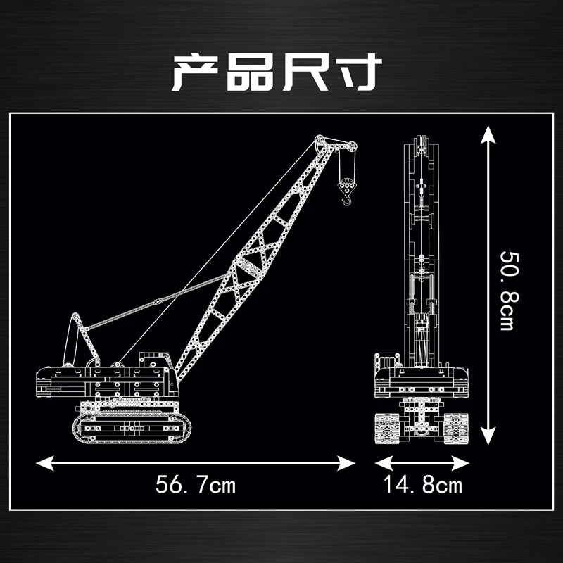 Remote-Controlled Liebherr Crawler Crane Building Set for Kids & Teens