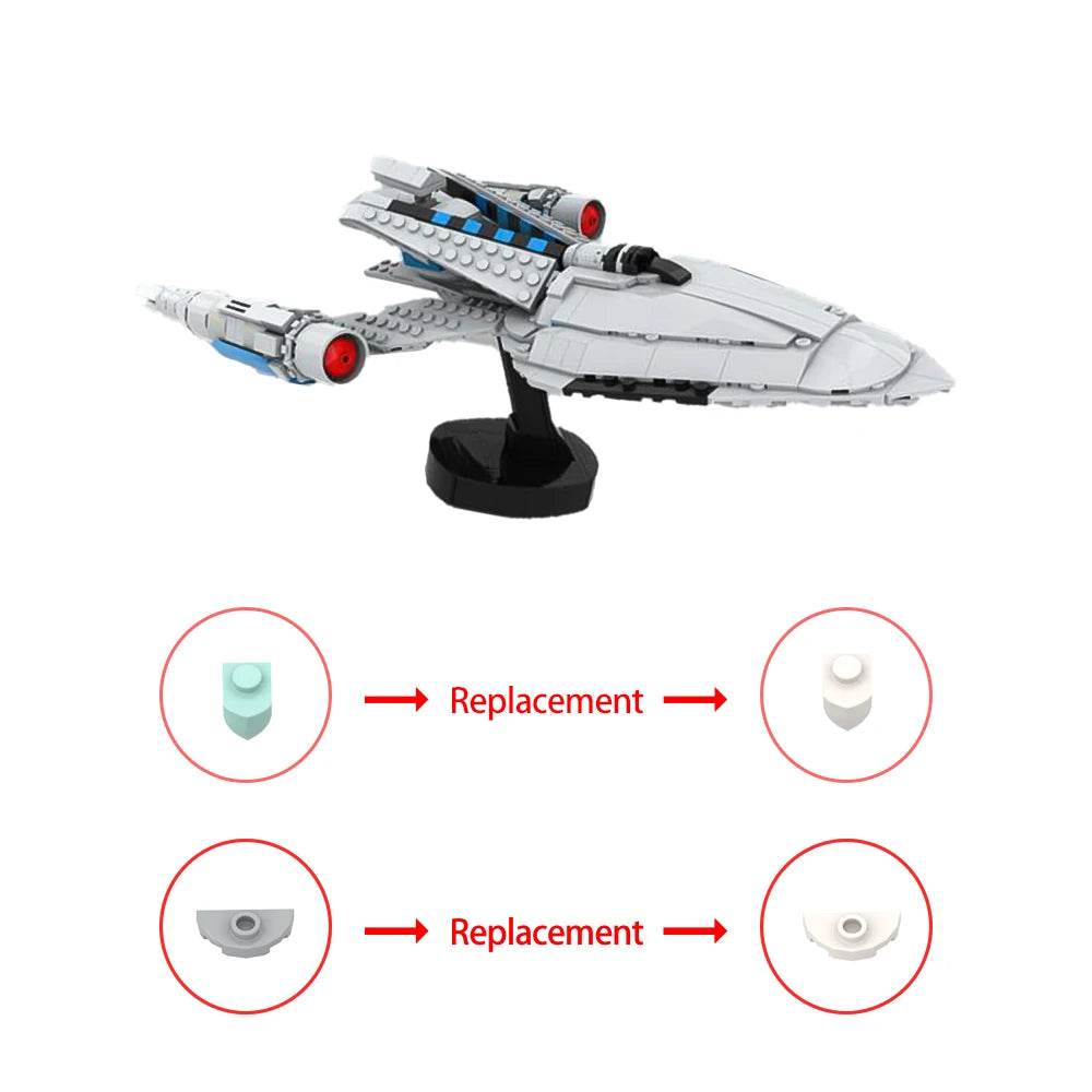 MOC Space Ship World Space Trek Enterprise NCC-1701 Building Blocks Gift - ToylandEU