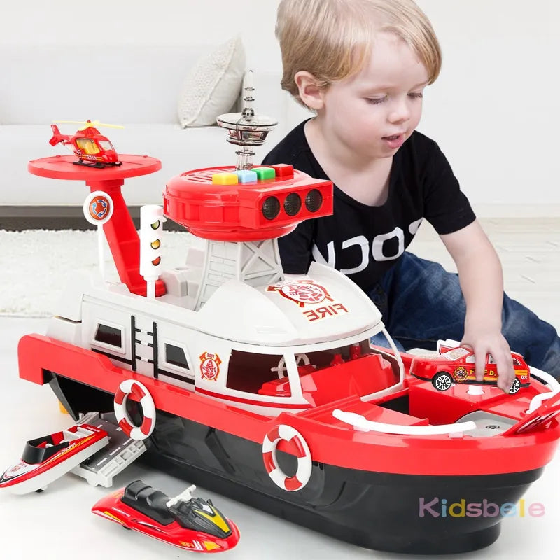 Big Size Music Boat Simulation Track Inertia Toy with 3 Cars and 1 Toyland EU