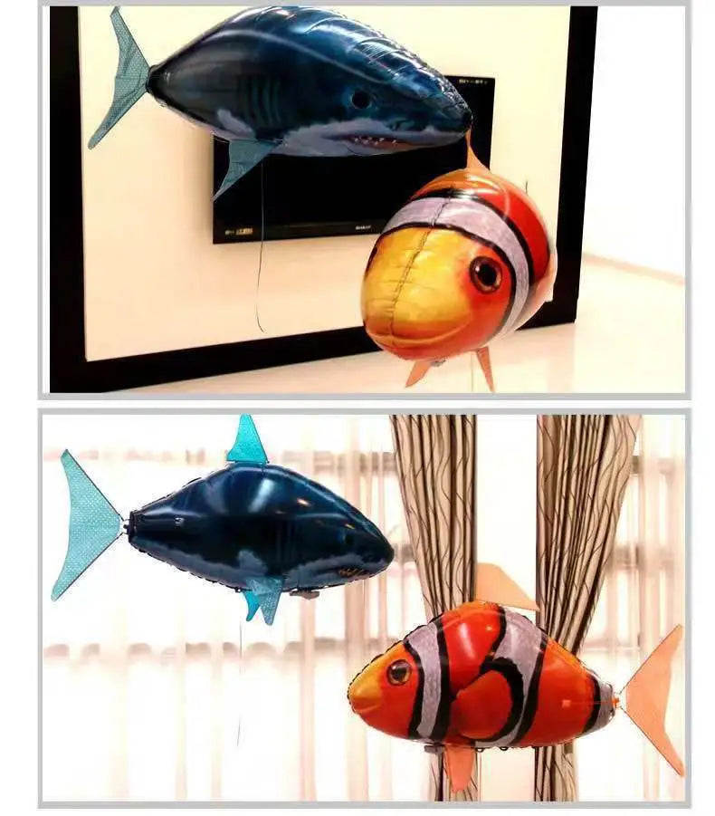 Remote Control Shark Toys Air Swimming RC Animal Infrared Fly Balloons - ToylandEU