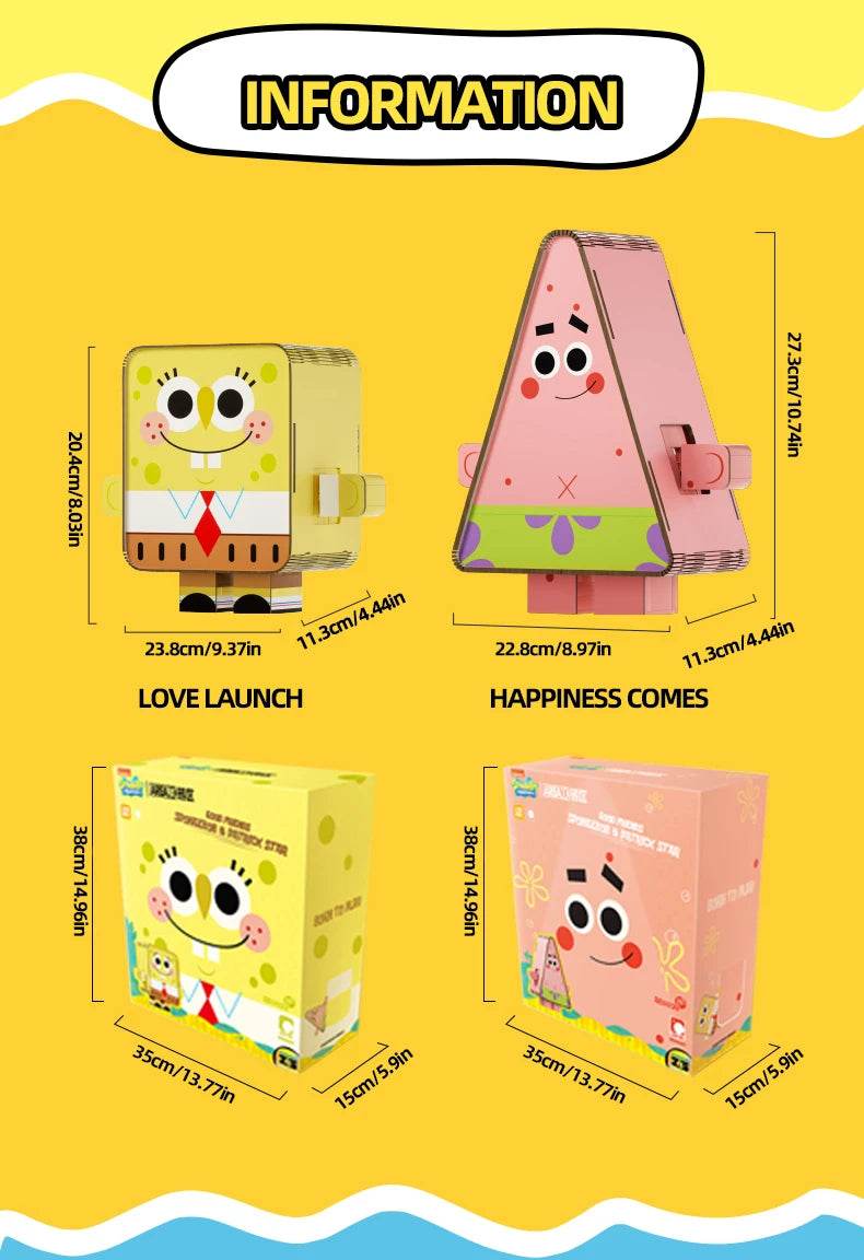 Spongebob Cartoon Krusty Krab Restaurant Building Blocks Toy - ToylandEU