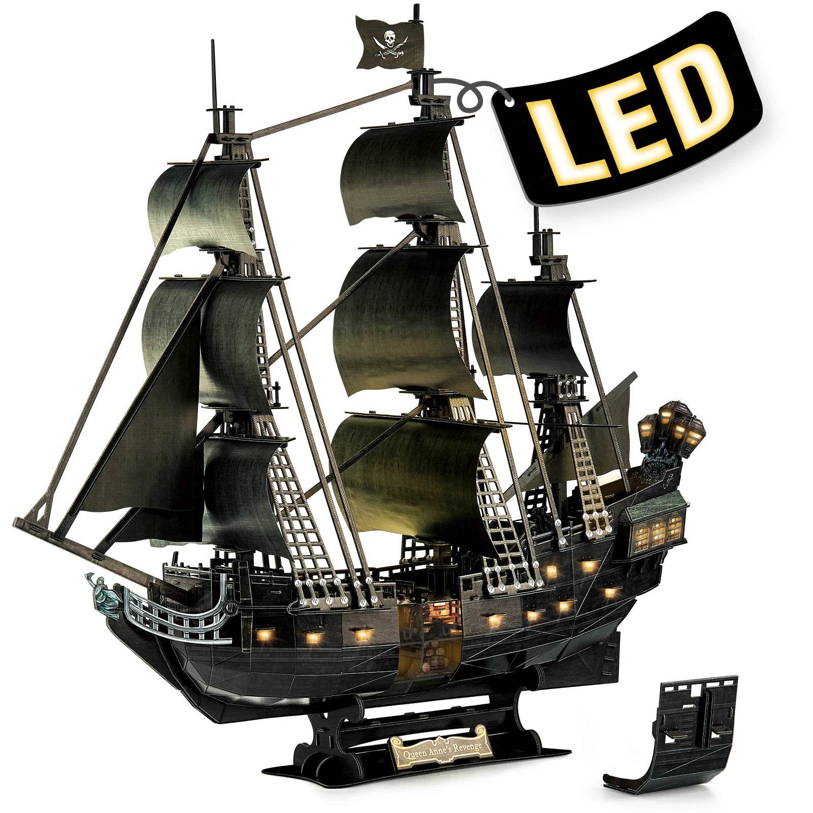 CubicFun 3D Puzzles Ship from PL US RU LED Pirate Model - ToylandEU