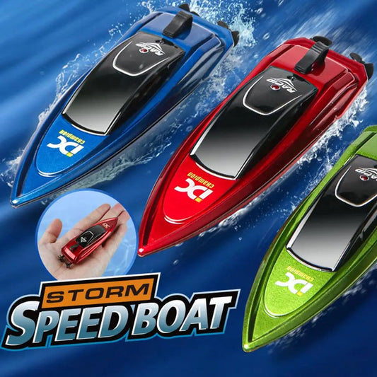 RC Boat For Kids 2.4GHZ Racing Boats 5km/h Remote Control Speedboat - ToylandEU