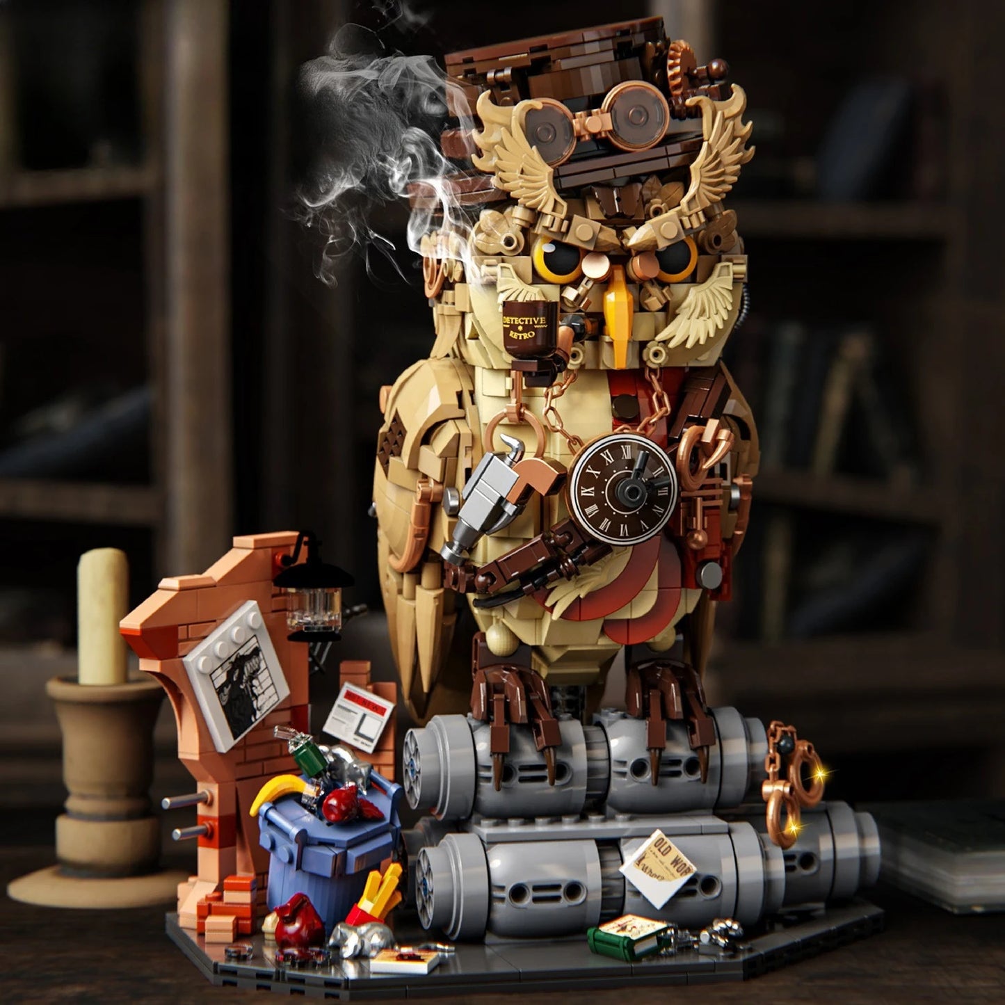 Building Blocks Set | 1286 Pieces | Eco-Friendly ABS | Owl Detective Theme