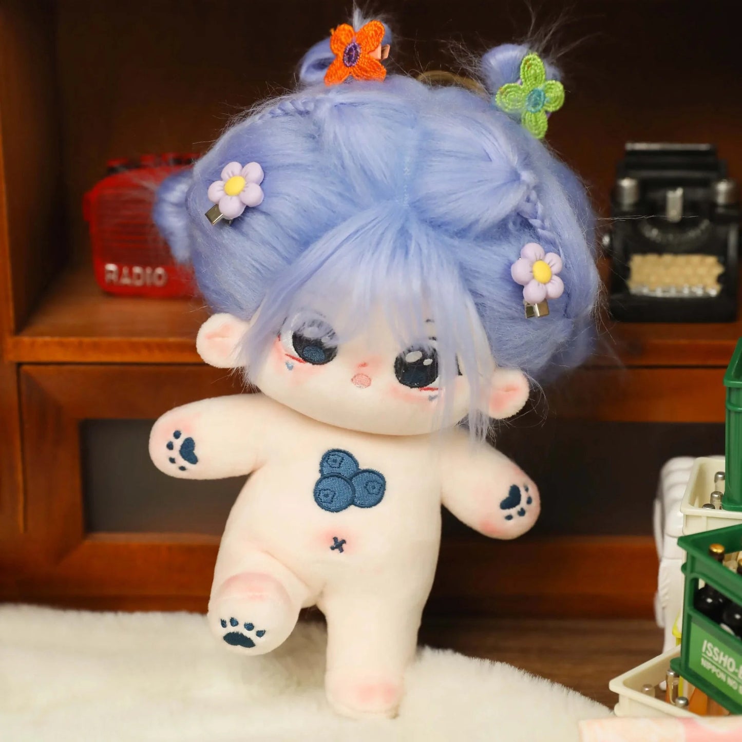 Kawaii Plush Idol Super Star Doll - 20cm Stuffed Cotton Figure