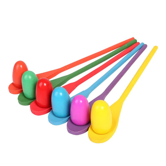 Children's Wooden Balance Training Spoon Game for Outdoor Fun