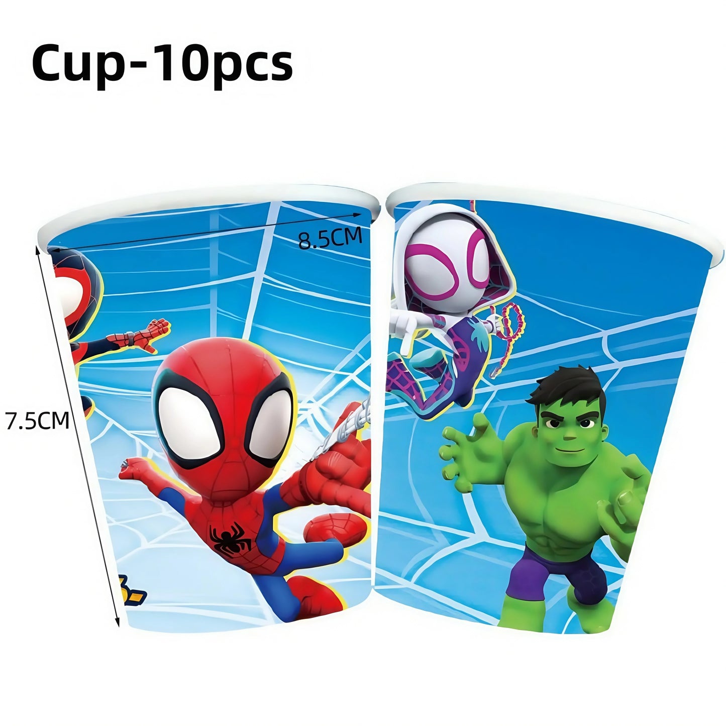 Spider Hero Party Decor | Plates Cups Banner | Balloon Party Favors | Set