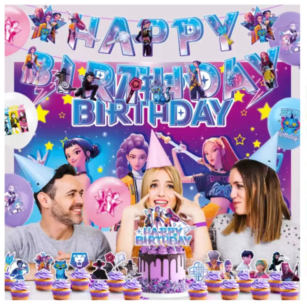 2026 HOT Party Supplies Atmosphere Decoration Purple Laser KPOP Mylar Balloons Party Decoration Foil Balloons - ToylandEU