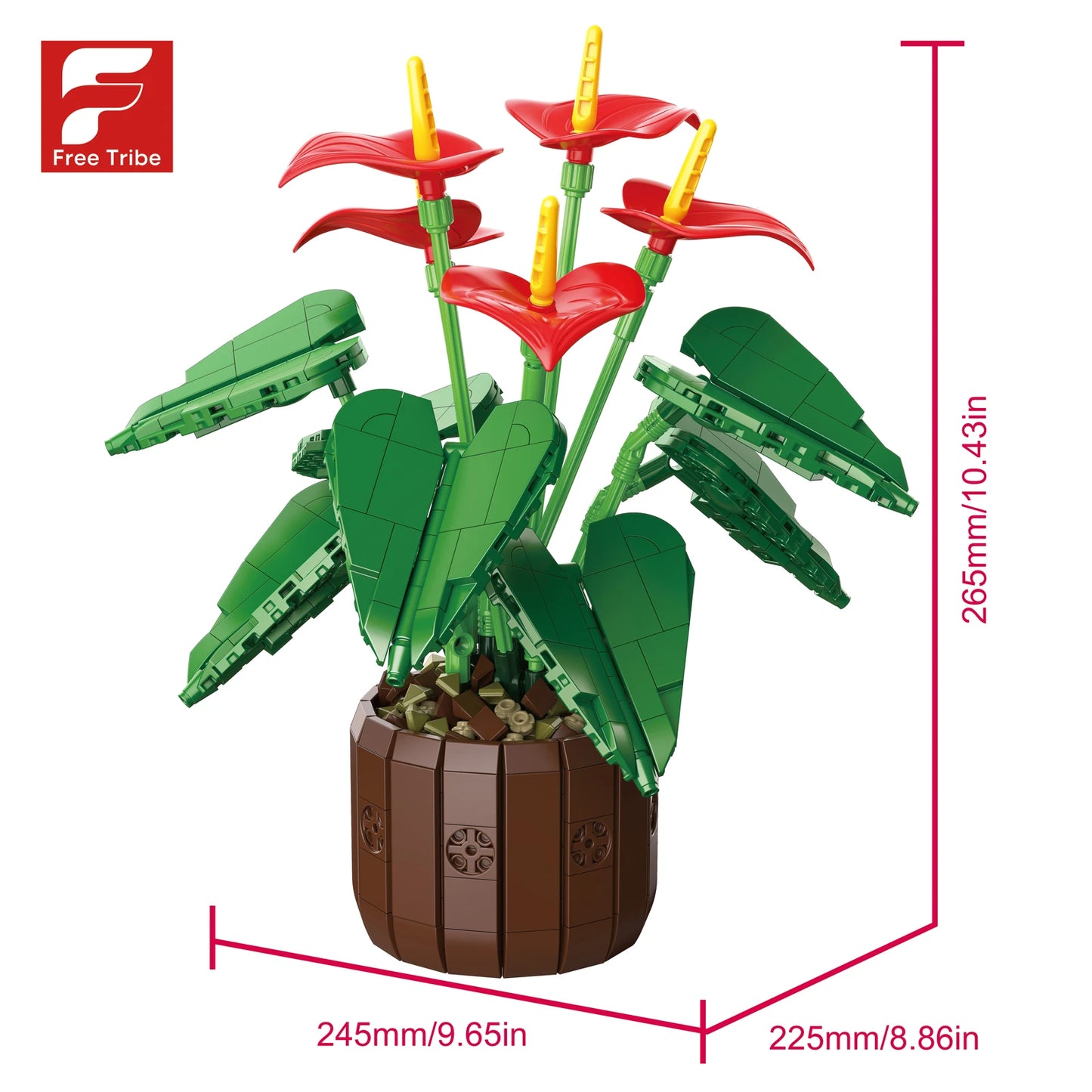 Flower Bouquet Building Blocks Kit DIY Puzzle Gift