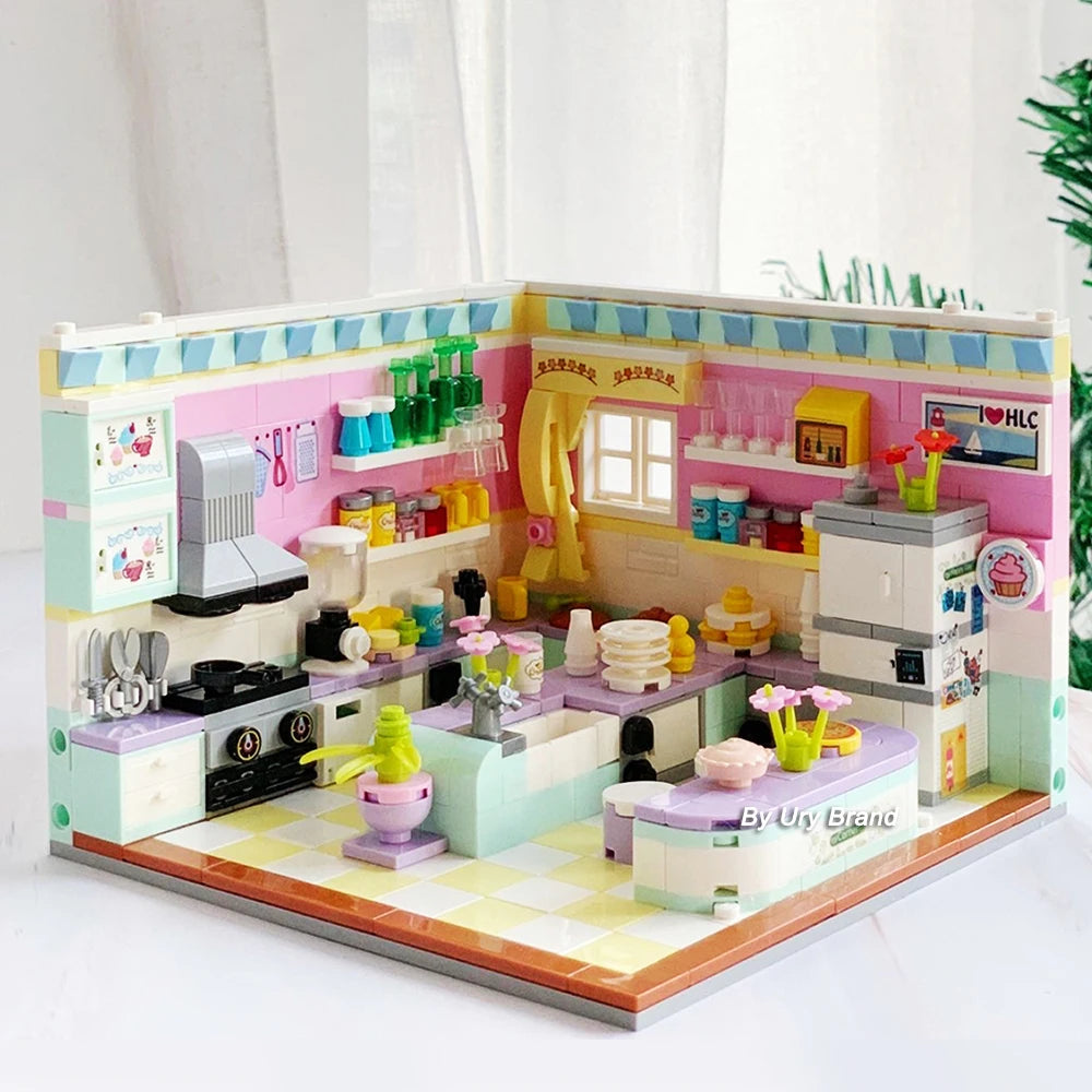 Friends Mini Bricks Girls Bedroom Morden Princess Set Playground House - ToylandEU