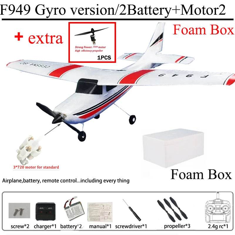 WLtoys F949 2.4G 3D6G 3Ch RC Airplane Gyroscope RTF Upgrade - ToylandEU