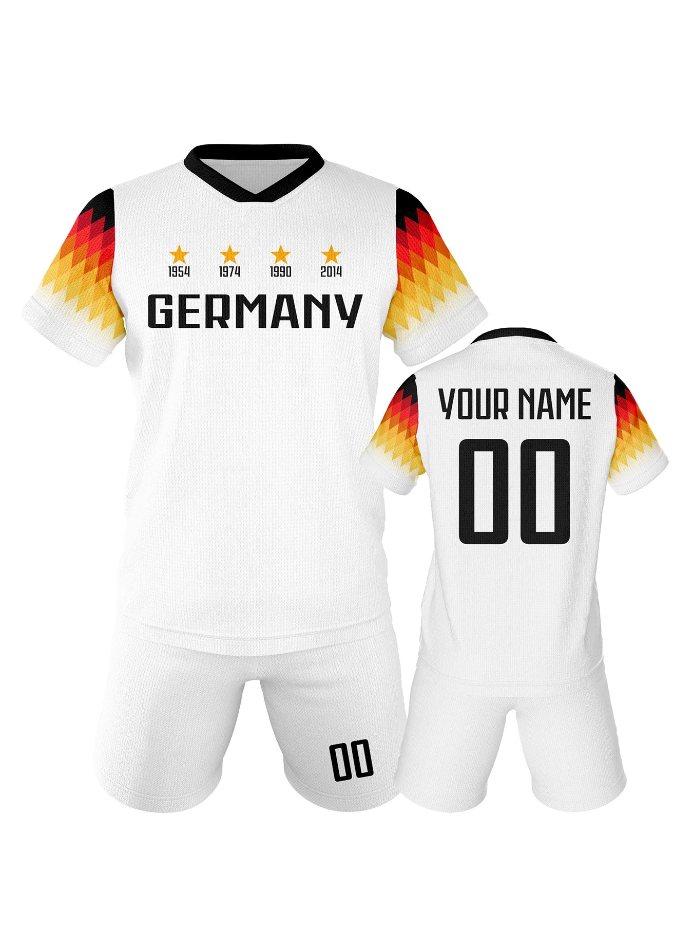 Personalized Kids Soccer Jersey - Custom Germany Football Shirt with Name & Number for School Team, Club, and Training