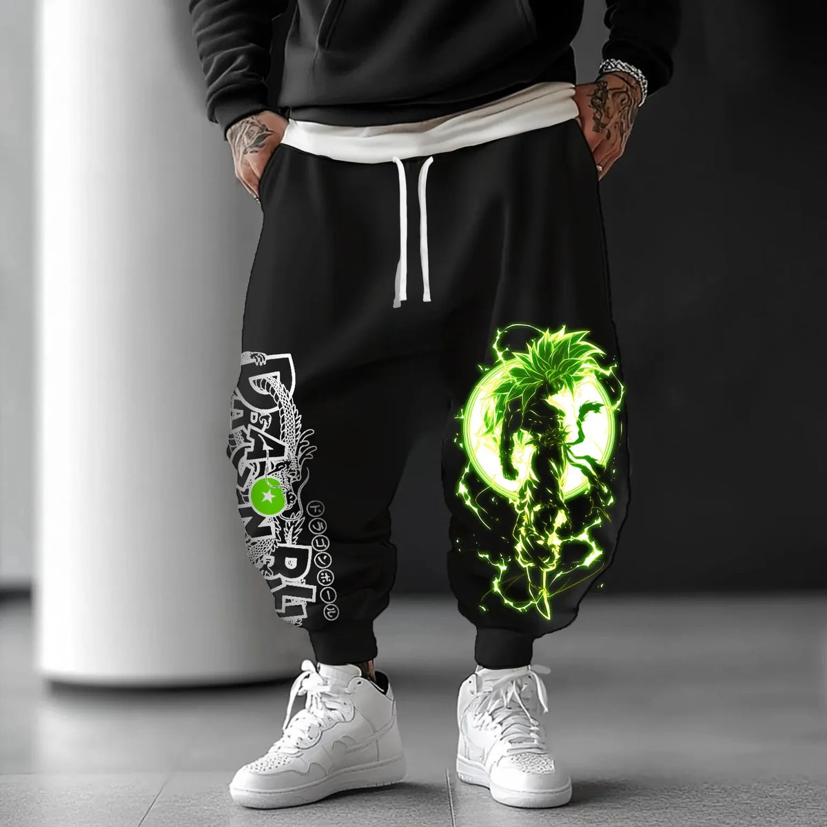 Dragon Ball Sweatpants | Majin Buu Anime Print | Polyester Casual Fit | Men