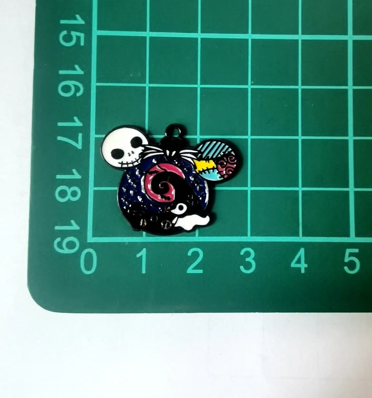 Halloween Pendant Charms | Metal | Keychain DIY | 10 Pieces