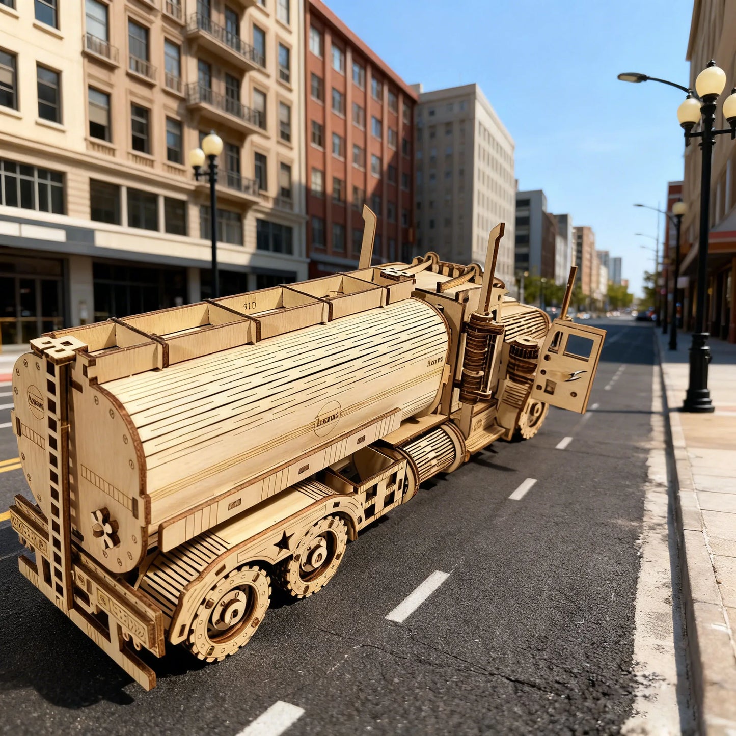 Wooden 3D Oil Tanker Puzzle Kit For Education And Play