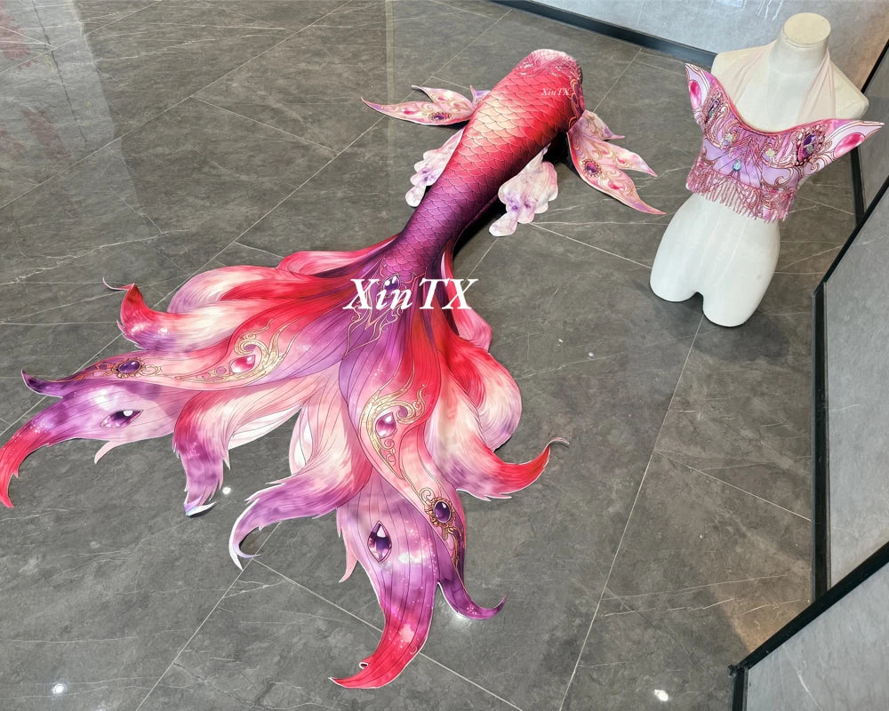 Mermaid Tail Swimsuit | Monofin Optional | Polyester Elastane | Adult