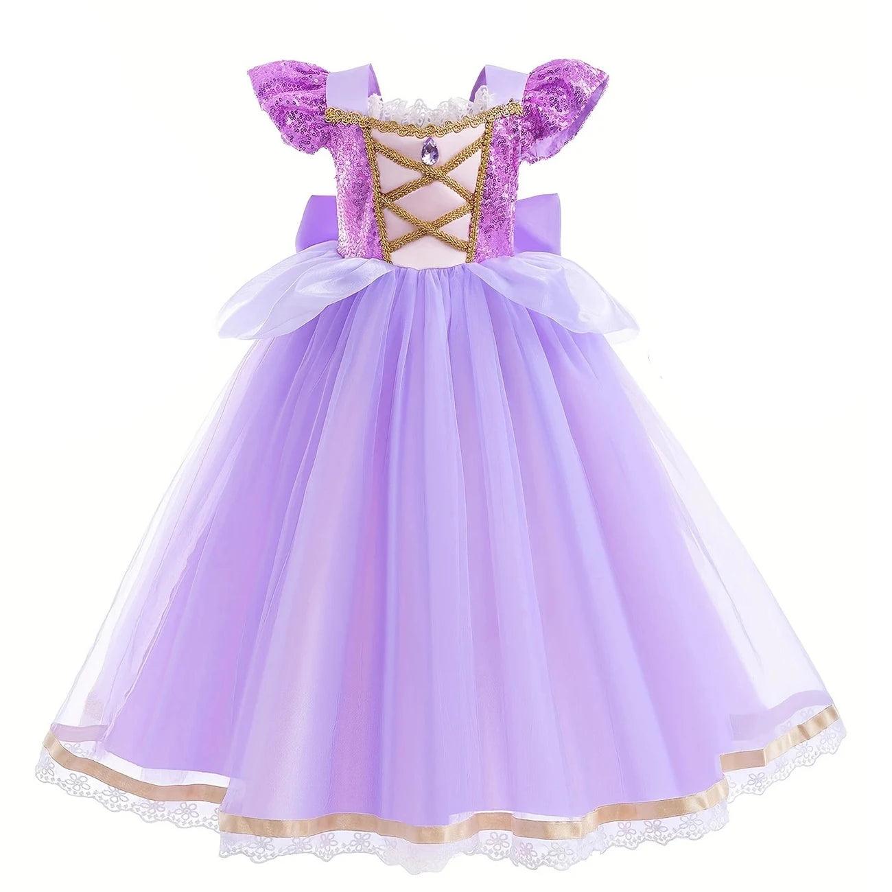 Girls Princess Dress | Purple Ball Gown | Toylandeu™