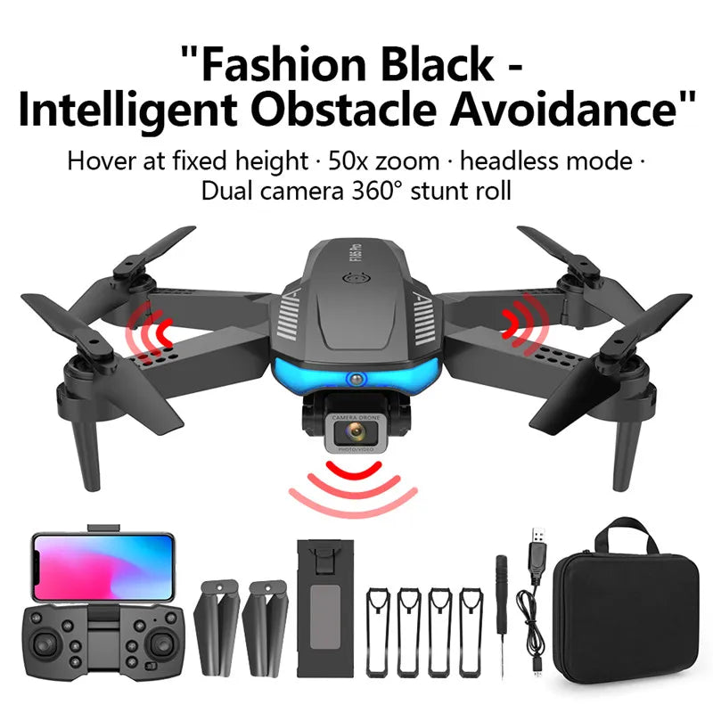 Compact Foldable 4K HD Camera Drone with Three-Sided Obstacle Avoidance - ToylandEU