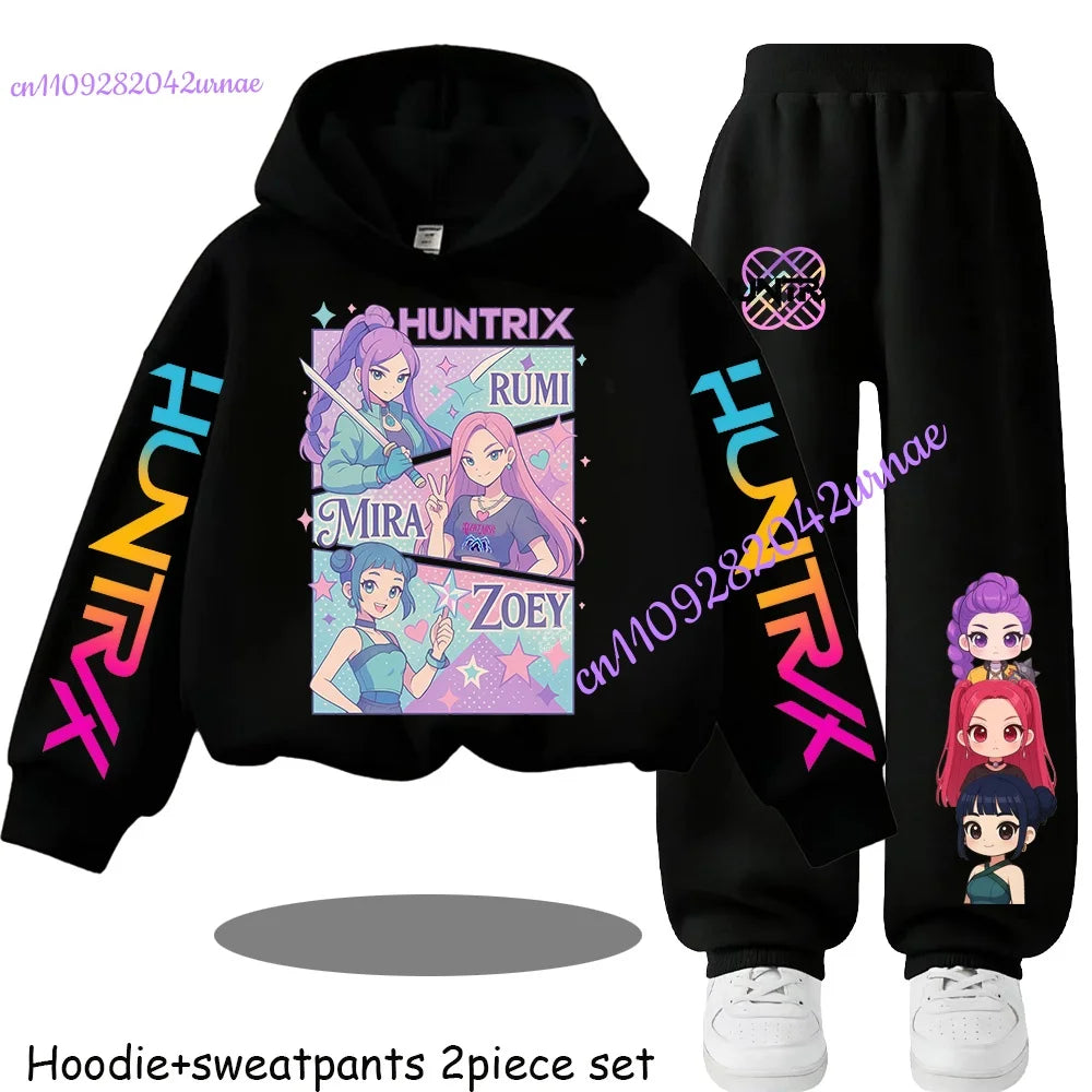 Kids Hoodie Set | Smooth Polyester Blend | Easy Care Casual Wear | Youth 7-13