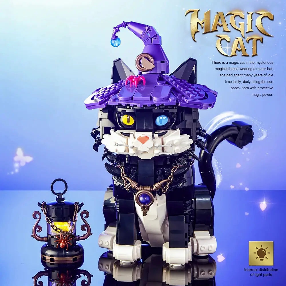 Magic Cat Building Blocks MOC Model Creative Technical Assembly Bricks STEM Educational Toys Christmas Gift for Adults Kids - ToylandEU
