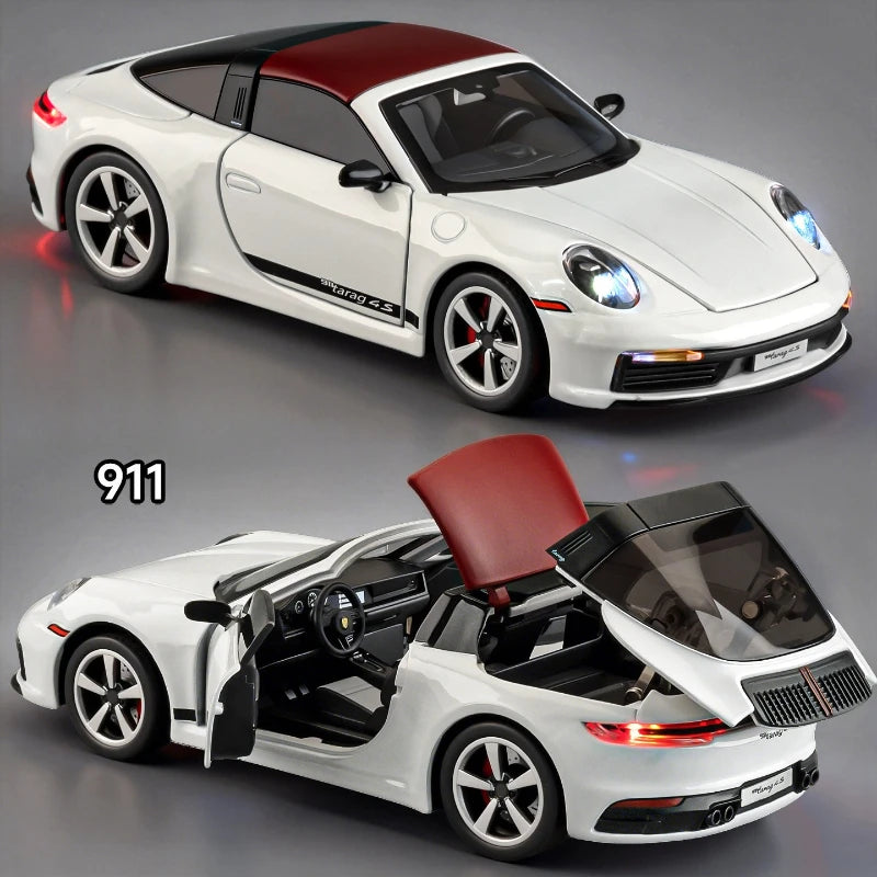 911 Targa 4S Diecast Car Model | 1:32 Scale | Mini Auto