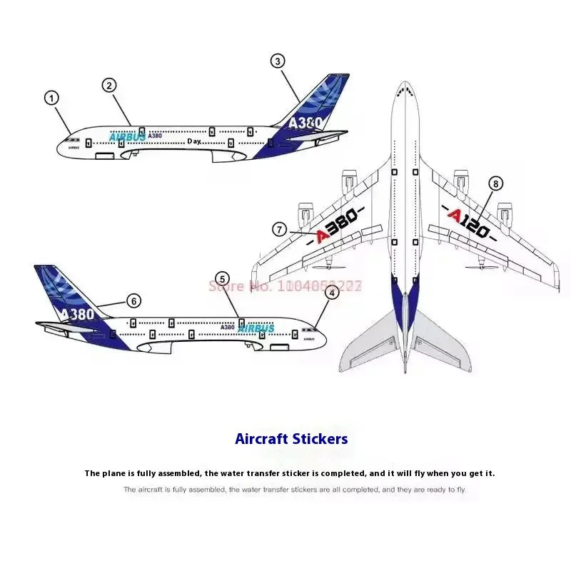 RC Remote Control A380 Airbus Model Aircraft - 2.4GHz 3-Channel RC Glider for Kids - Perfect Christmas Gift!