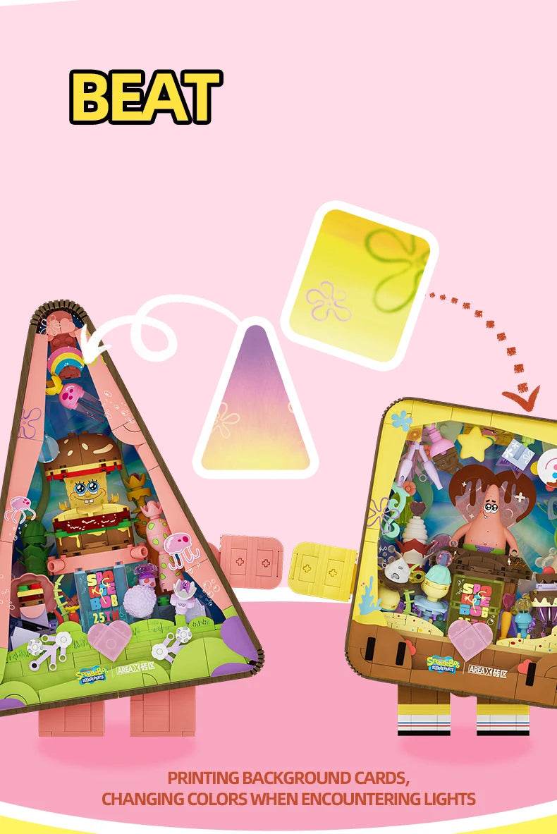 Spongebob Cartoon Krusty Krab Restaurant Building Blocks Toy - ToylandEU