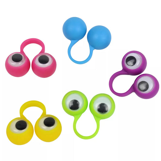 10 Pieces Cute  Large Eye Finger Puppets With Googly Eyes Rings - ToylandEU