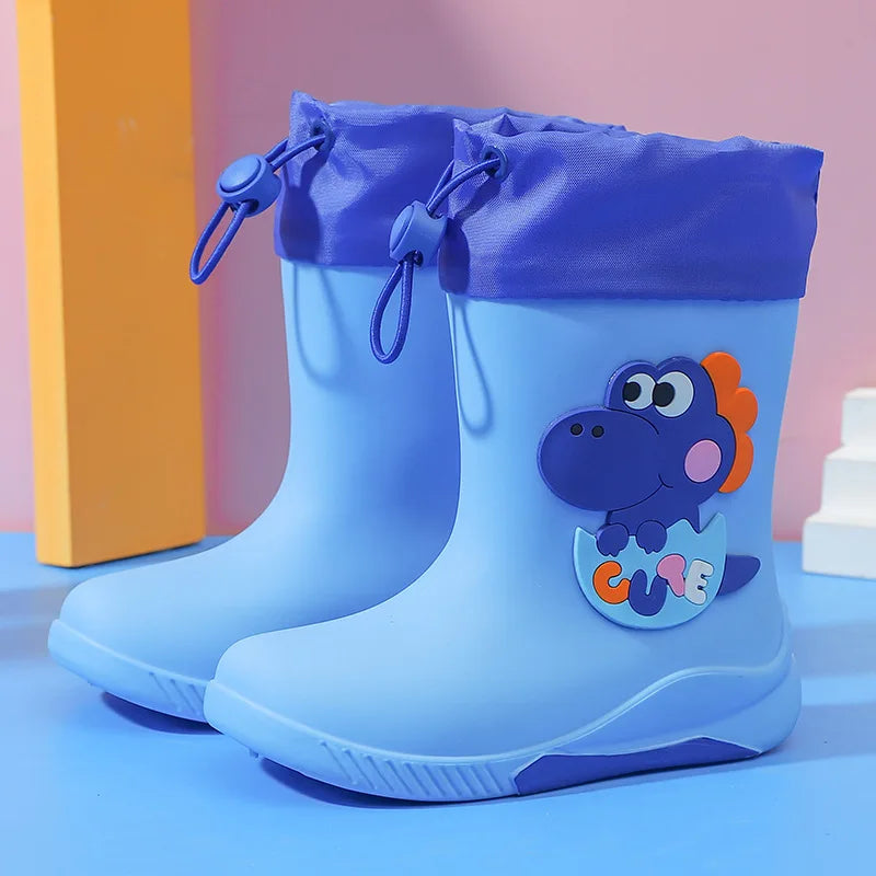 Kids Rain Boots | Waterproof | Non Slip | Youth Dinosaur Pattern