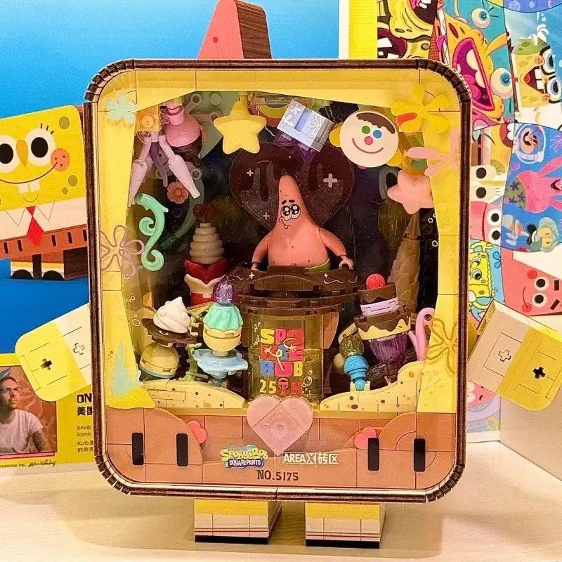Spongebob Cartoon Krusty Krab Restaurant Building Blocks Toy - ToylandEU