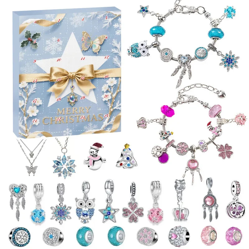Advent Calendar | 2026 24 Day DIY Bracelet Making Set | Jewelry Gift Box | Xmas Gift For Girls