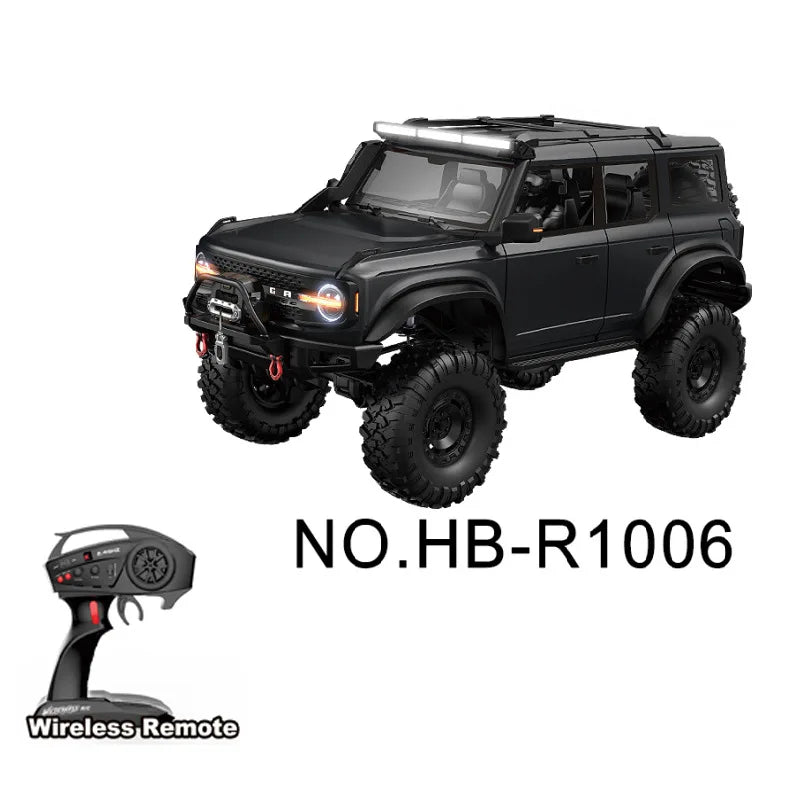 RC 1/10 Scale Remote Control Off-Road Rock Crawler Truck - 4WD RTR Climbing Vehicle with LED Lights and Lithium Battery