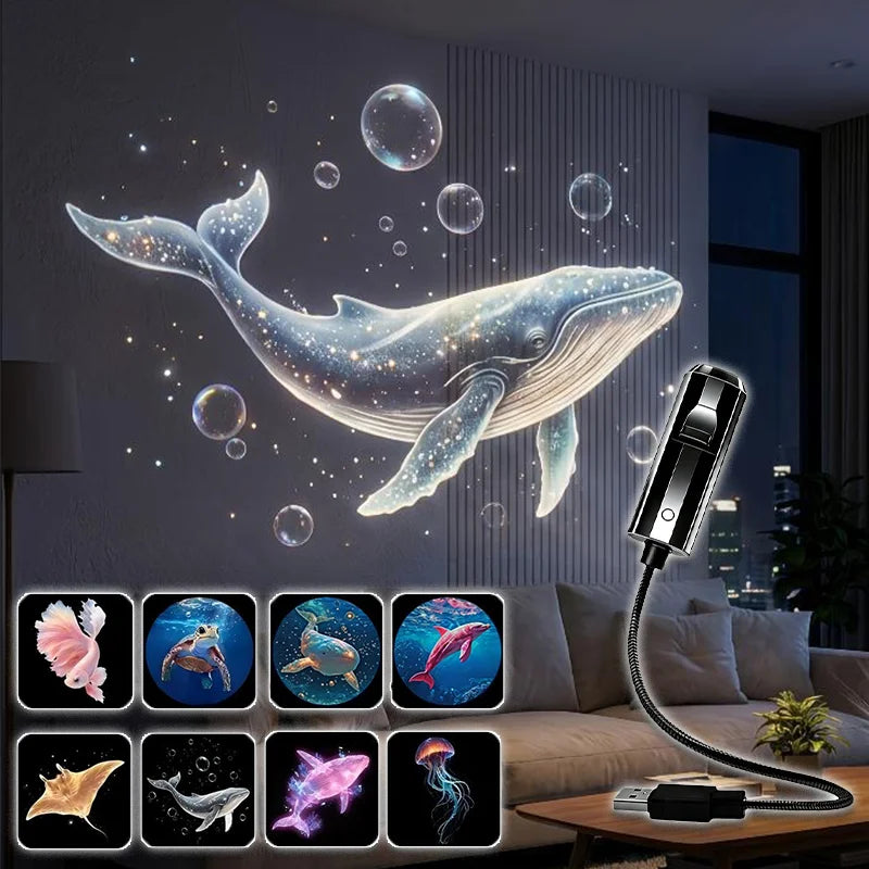 LED Ocean Projector | Rotating Starlight | Replaceable Films | Bedroom Use