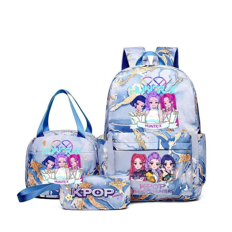 Pink Demon Hunter Backpack For Teens With Durable School Bag