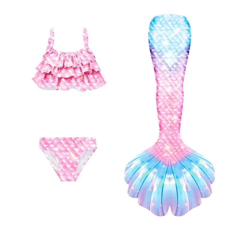 Mermaid Costume Set | Polyester Swimsuit | Women | One Size