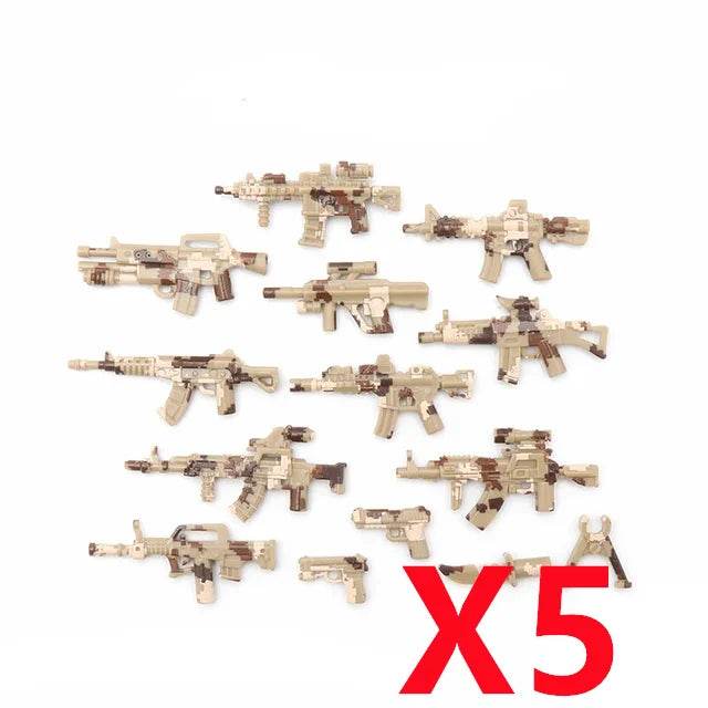 Premium Building Blocks Set Camouflage Military Equipment With Roadblock And Aircraft Parts For Kids - ToylandEU