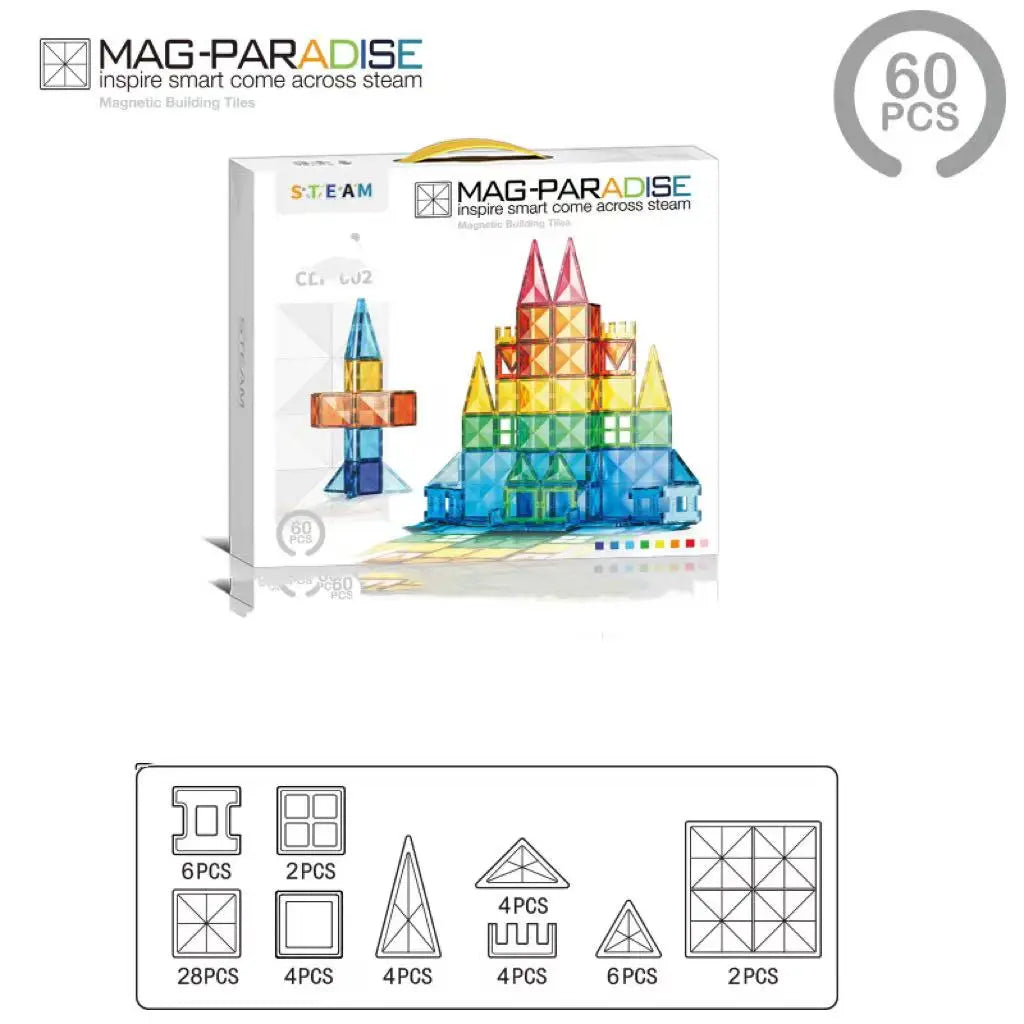 Magnetic Building Blocks | Strong Magnets | Montessori Toy | Ages 7-12