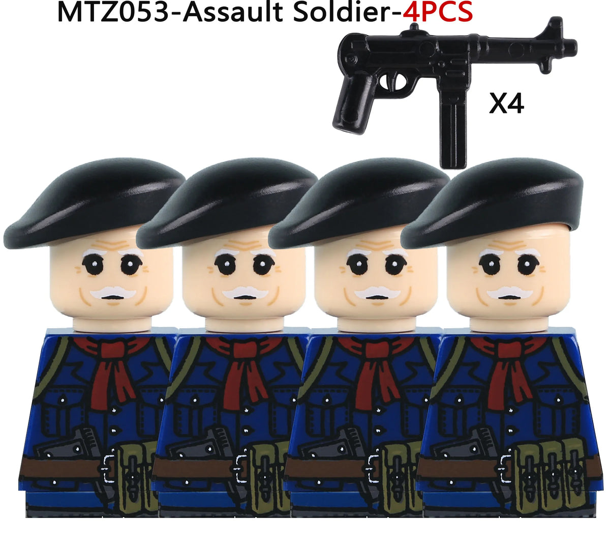 French Infantry Brick Set | WW2 Military Gear | Armor And Gun Kit | Kids Gift