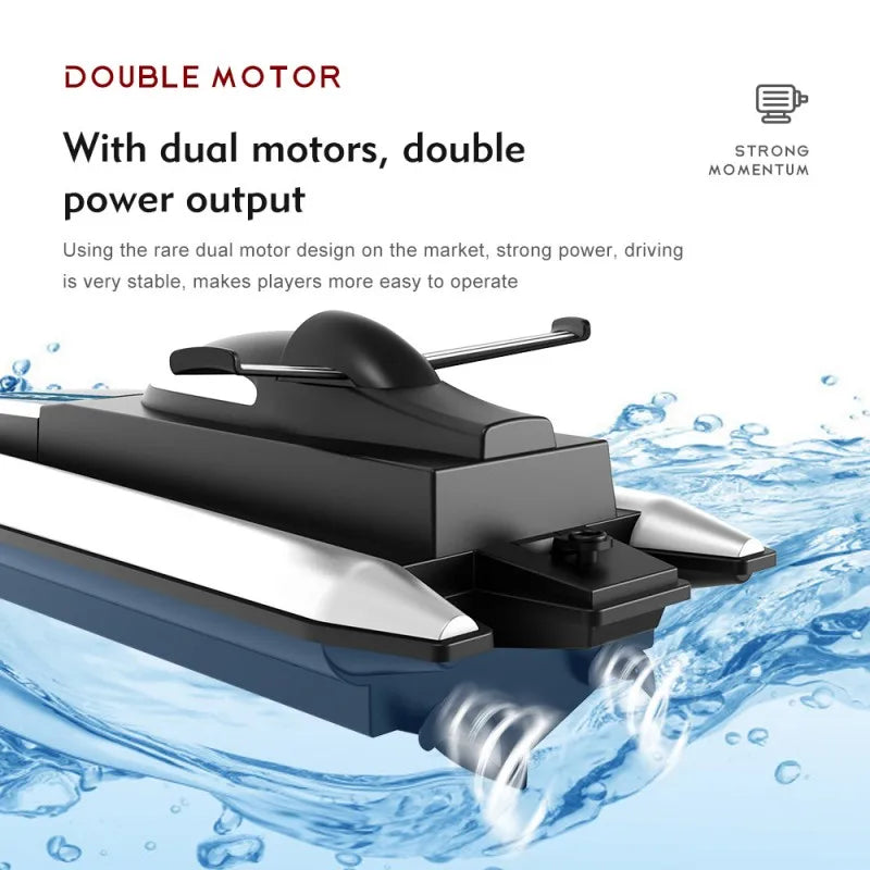 High Speed Waterproof RC Racing Boat with 35-Minute Endurance
