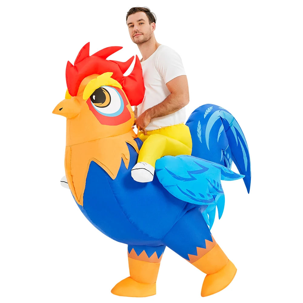Chicken Jockey Costume | Minecraft Inflatable Chicken | Battery Powered
