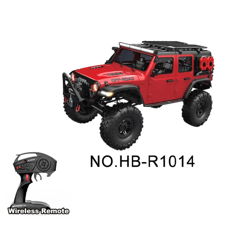 RC 1/10 Scale Remote Control Off-Road Rock Crawler Truck - 4WD RTR Climbing Vehicle with LED Lights and Lithium Battery