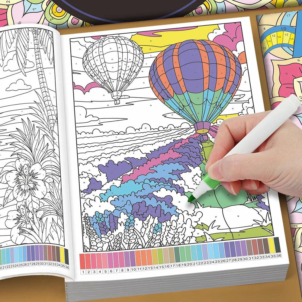 Adult Coloring Book | Color By Number | Toylandeu™