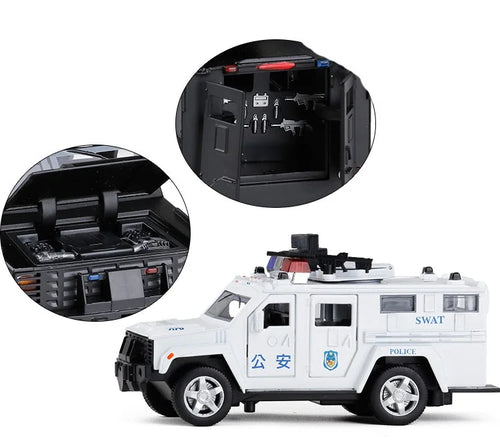 Police SWAT Armored Vehicle Truck Alloy Car with Anti-hijacking Features ToylandEU.com Toyland EU