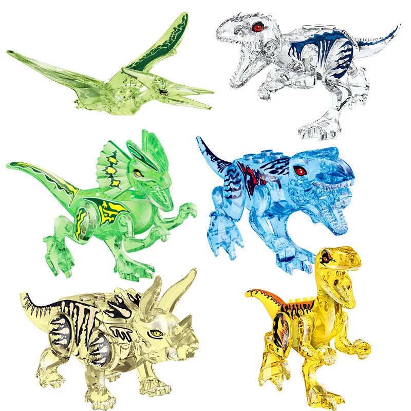 Jurassic World Dinosaur 3D Model Building Blocks Set White - ToylandEU