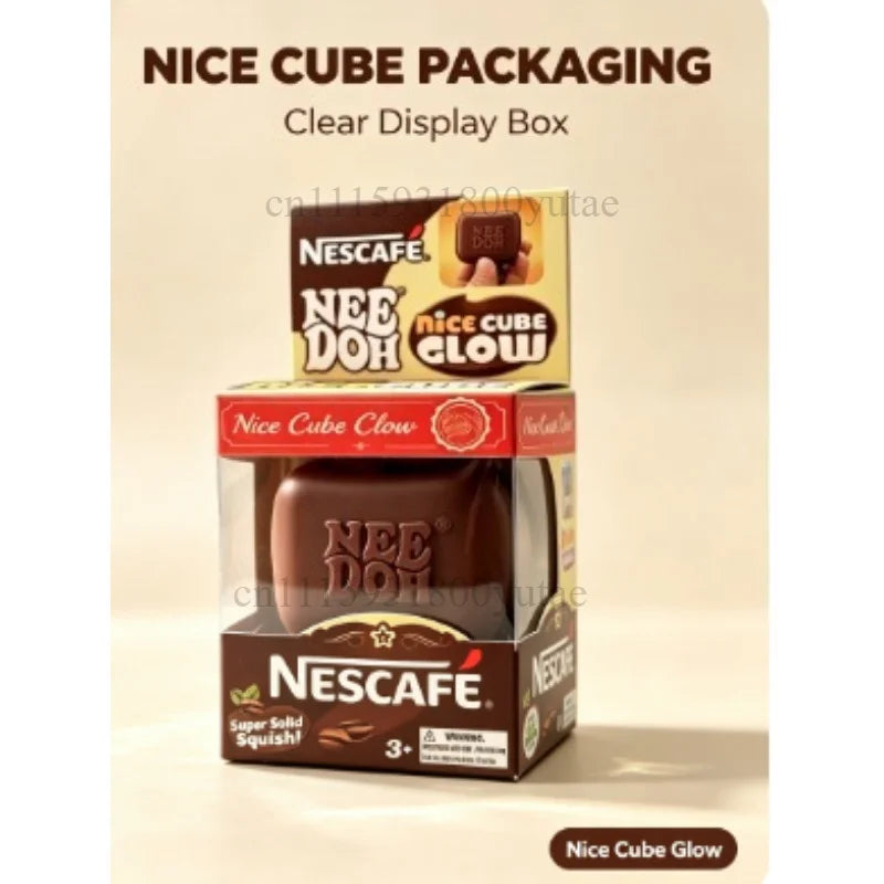 Stress Relief Squishy Cube | For Ages 14+ | Coffee Chocolate And Holographic
