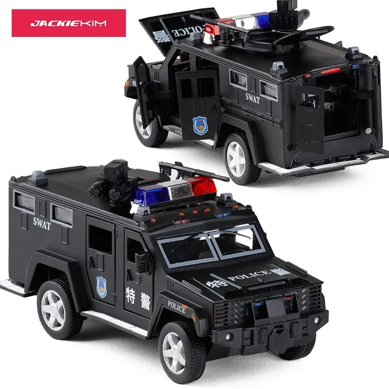 Police SWAT Armored Vehicle Truck Alloy Car with Anti-hijacking Features - ToylandEU
