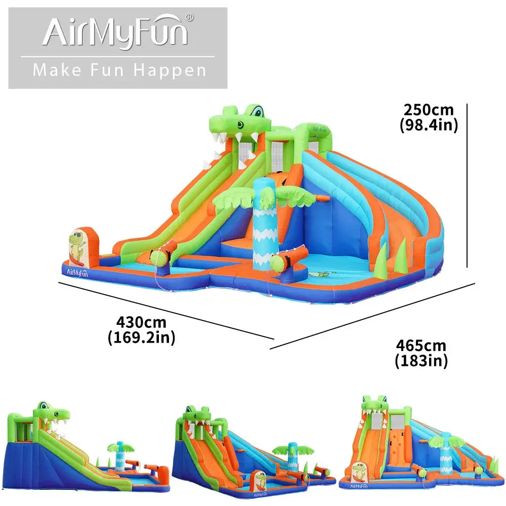 AirMyFun Jungle Inflatable Bouncer Bouncy House Inflatable Jumping Castle Inflatable Castle Kids Bounce House Combo With Slide - ToylandEU