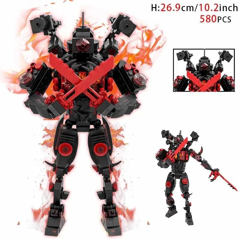 Moc Skibidi Toilet Action Figures Model Building Blocks Toys - ToylandEU