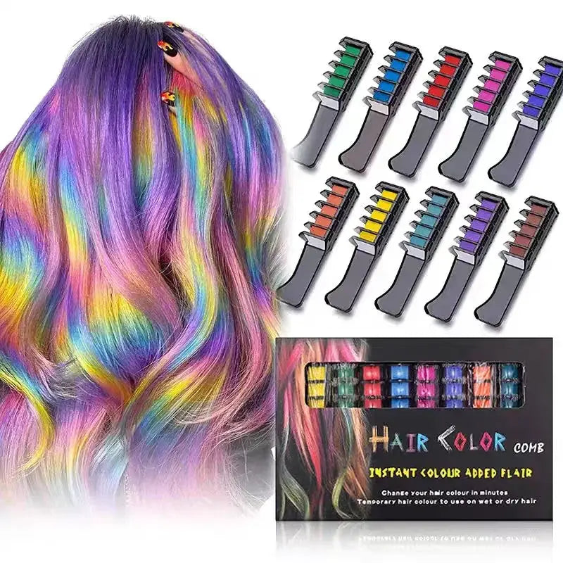 6/10pc Hair Dye Combs Mascara Design Crayons For Hair Coloring Chalk Temporary Dye Pencil Mini Disposable Hair Coloring Products - ToylandEU